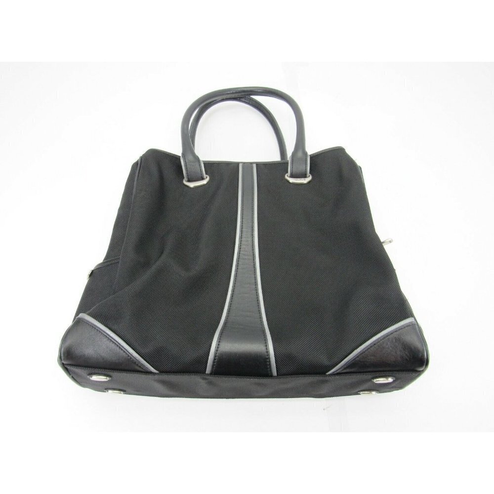 Tumi Black Nylon Purse‎ Tote Handbag Bag Leather Organizer Travel